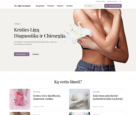 Internetinių svetainių kūrimas - Gydytoja-chirugė